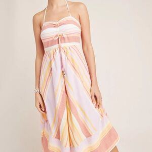 Anthropologie Savannah Halter Dress Boho Summer Dress 14